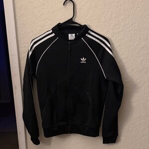 Adidas Men's Black and White Bomber Jacket